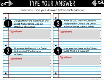 Great Wall of China DIGITAL Interactive Notebook | Choice Board | Ancient China - Image 4
