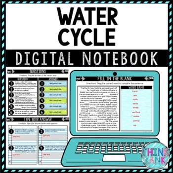 Water Cycle DIGITAL Interactive Notebook | Choice Board | Earth Science