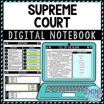 Supreme Court DIGITAL Interactive Notebook | Choice Board | Government