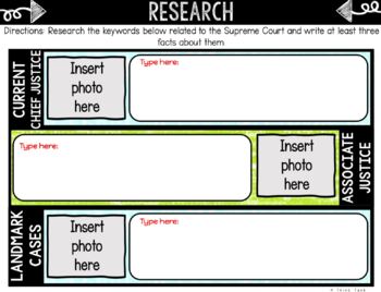 Supreme Court DIGITAL Interactive Notebook | Choice Board | Government - Image 4