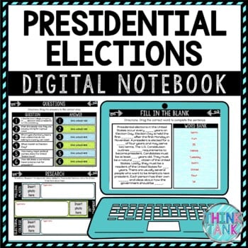 Presidential Elections DIGITAL Interactive Notebook | Choice Board | Civics