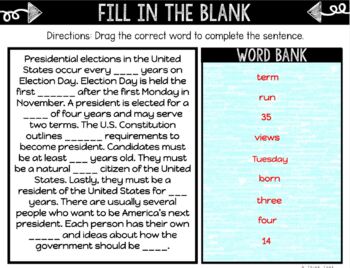 Presidential Elections DIGITAL Interactive Notebook | Choice Board | Civics - Image 3