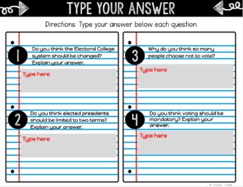 Presidential Elections DIGITAL Interactive Notebook | Choice Board | Civics - Image 4