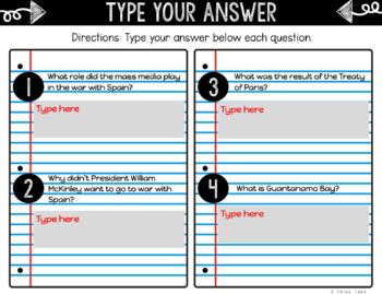 Spanish American War DIGITAL Interactive Notebook | Choice Board - Image 4