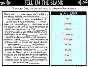 Layers of the Earth DIGITAL Interactive Notebook | Choice Board - Image 3