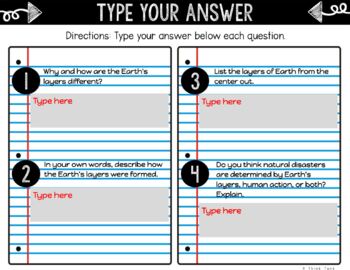 Layers of the Earth DIGITAL Interactive Notebook | Choice Board - Image 4