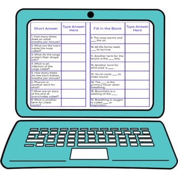 Respiratory System Secret Message Activity for Google Sheets™ - Image 3