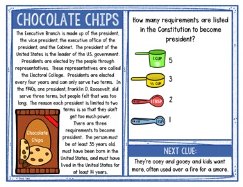 U.S. Constitution Activity - Scavenger Hunt Recipe Challenge - Gallery Walk - Image 2