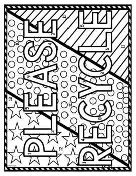 Recycling Color by Number, Reading Passage and Text Marking - Image 2