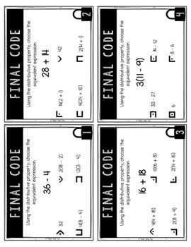 Distributive Property MATH Escape Room | 6.NS.B.4 | Common Core - Image 4