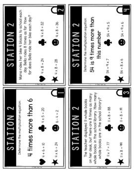 Multiplication Comparison MATH Escape Room | 4.OA.1 | Common Core | Equations - Image 2