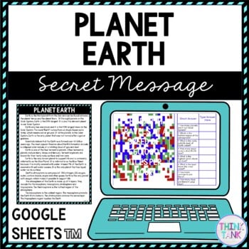 Planet Earth Secret Message Activity for Google Sheets™