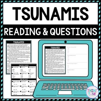 Tsunamis DIGITAL Reading Passage and Questions - Self Grading