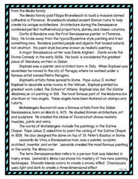 Renaissance DIGITAL Reading Passage and Questions - Self Grading - Image 3