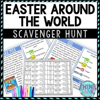 Easter Activity - Around the World - Scavenger Hunt Challenge - Gallery Walk
