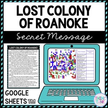 Lost Colony of Roanoke Secret Message Activity for Google Sheets™