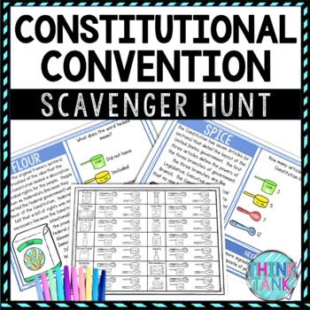 Constitutional Convention Activity - Scavenger Hunt Challenge - Gallery Walk