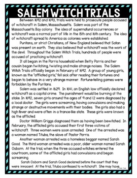 Salem Witch Trials DIGITAL Reading Passage and Questions - Self Grading - Image 2