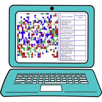 U.S. Landmarks Secret Message Activity for Google Sheets™ | Distance Learning - Image 2