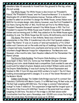 U.S. Landmarks DIGITAL Reading Passage and Questions - Self Grading - Image 3