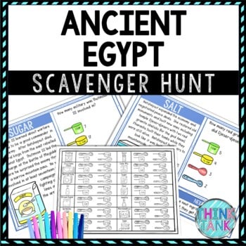 Ancient Egypt Activity - Scavenger Hunt Challenge - Gallery Walk