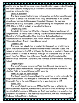 Strange Geography DIGITAL Reading Passage and Questions - Self Grading - Image 3