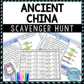 Ancient China Activity - Scavenger Hunt Challenge - Gallery Walk