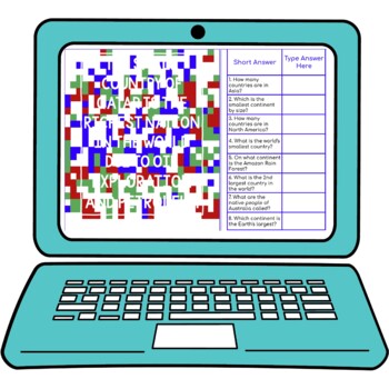 Continents Secret Message Activity for Google Sheets™ | Geography - Image 2