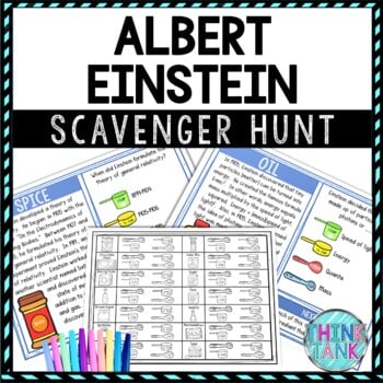 Albert Einstein Activity - Scavenger Hunt Challenge - Gallery Walk