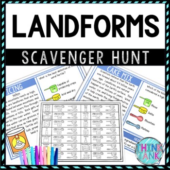 Landforms Activity - Scavenger Hunt Challenge - Gallery Walk