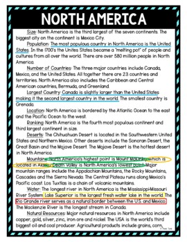 North America Color by Number, Reading Passage and Text Marking - Image 4