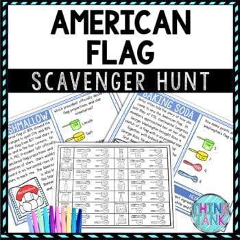 American Flag Activity - Scavenger Hunt Challenge - Gallery Walk