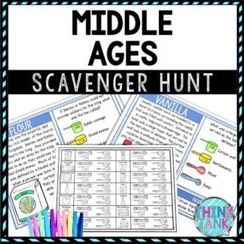 Middle Ages Activity - Scavenger Hunt Challenge - Gallery Walk