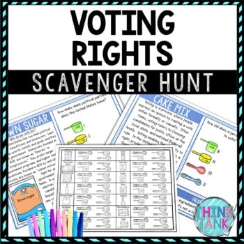 Voting Rights Activity - Scavenger Hunt Challenge - Gallery Walk