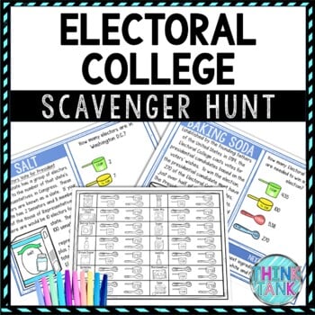 Electoral College Activity - Scavenger Hunt Challenge - Presidential Elections