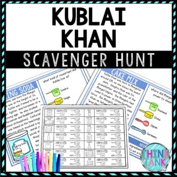 Kublai Khan Activity - Scavenger Hunt Challenge - Ancient China