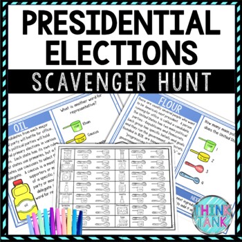 Presidential Elections Activity - Scavenger Hunt Challenge - Electoral College