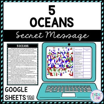Oceans Secret Message Activity for Google Sheets™ | Geography