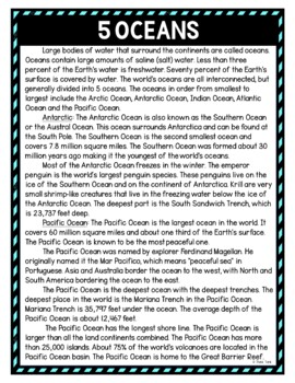 Oceans DIGITAL Reading Passage and Questions - Self Grading - Image 2