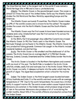 Oceans DIGITAL Reading Passage and Questions - Self Grading - Image 3
