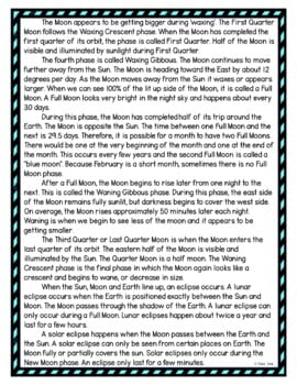 Phases of the Moon DIGITAL Reading Passage and Questions - Self Grading - Image 3