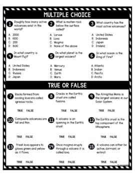 Volcanoes DIGITAL Reading Passage and Questions - Self Grading - Image 4