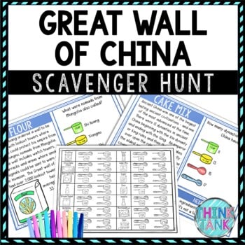 Great Wall of China Activity - Scavenger Hunt Challenge - Ancient China