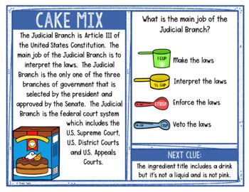 Judicial Branch Activity - Scavenger Hunt Challenge - US Constitution - Image 4