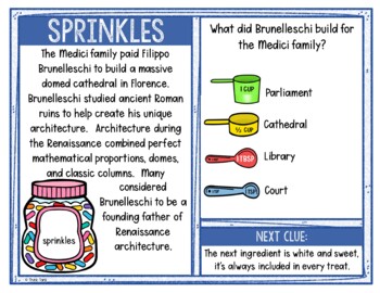 Renaissance Activity - Scavenger Hunt Challenge - da Vinci, Michelangelo - Image 2