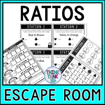 Ratios MATH Escape Room - Common Core - 6.RP.1