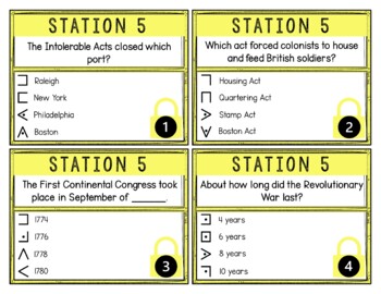 Revolutionary War Causes Breakout Activity - Task Cards Puzzle Challenge - Image 2