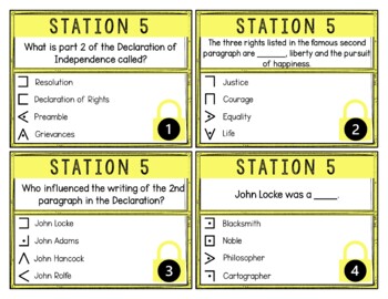 Declaration of Independence Breakout Activity - Task Cards Puzzle Challenge - Image 2