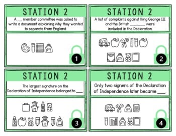 Declaration of Independence Breakout Activity - Task Cards Puzzle Challenge - Image 4