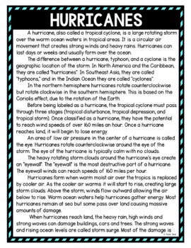 Hurricanes DIGITAL Reading Passage and Questions - Self Grading - Image 2